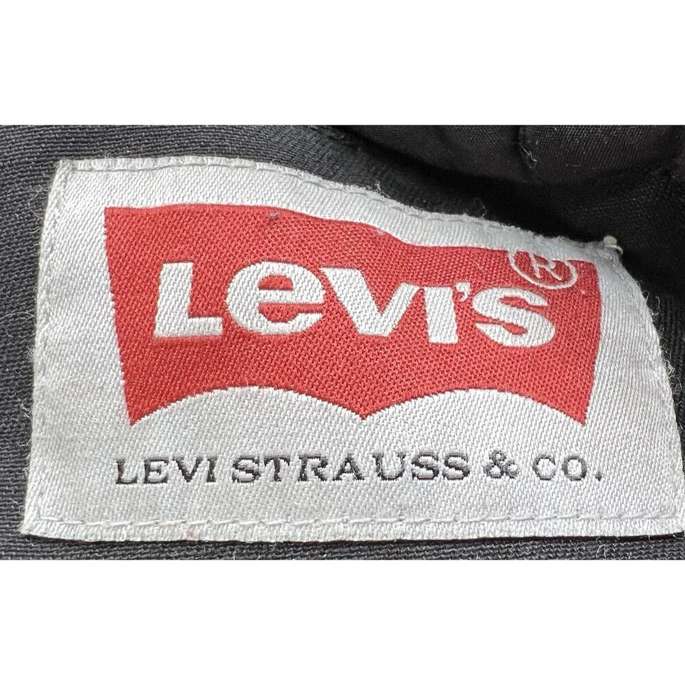 Levi's Jacket Mens M Black Soft Cotton Quilted Lining Casual Utility Casual Work